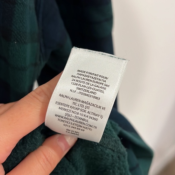 Polo Ralph Lauren magic fleece hoodie in blackwatch plaid size medium - Picture 6 of 8